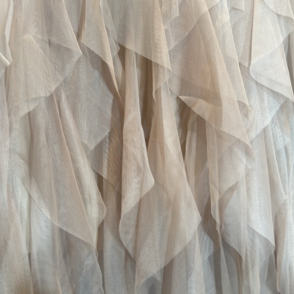 Champagne Skirt Ruffled Floor Length Fun for any occasion - Picture 2 of 5